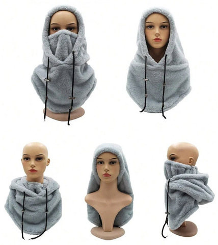 Картинка шарф-капюшон Skully Wear BNM-1311 beige - 3