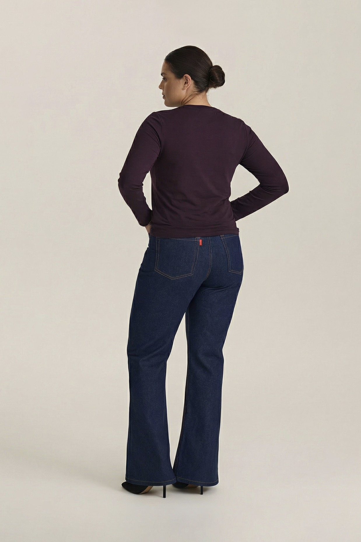 Лонгслив из трикотажа, инжир