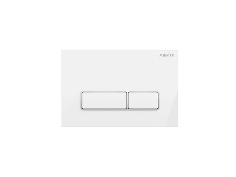 Aquatek KDI-0000061 KDI-0000061(HA) Панель смыва Белый глянец ободок хром (клавиши прямоугольные), 162*244 мм