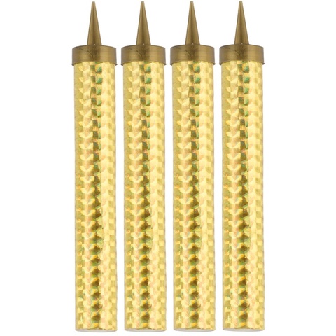 Свеча-Фонтан для торта 12см 40сек 4шт Золото