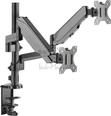 Настольный кронштейн-газлифт для двух мониторов ONKRON G140 чёрный
