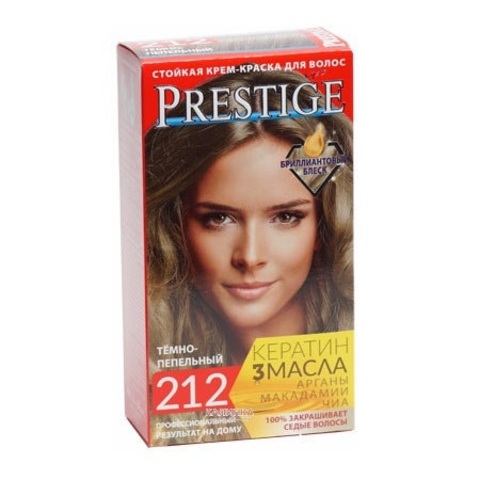 Краска для волос Prestige 212 - Темно-пепельный, 50/50 мл.
