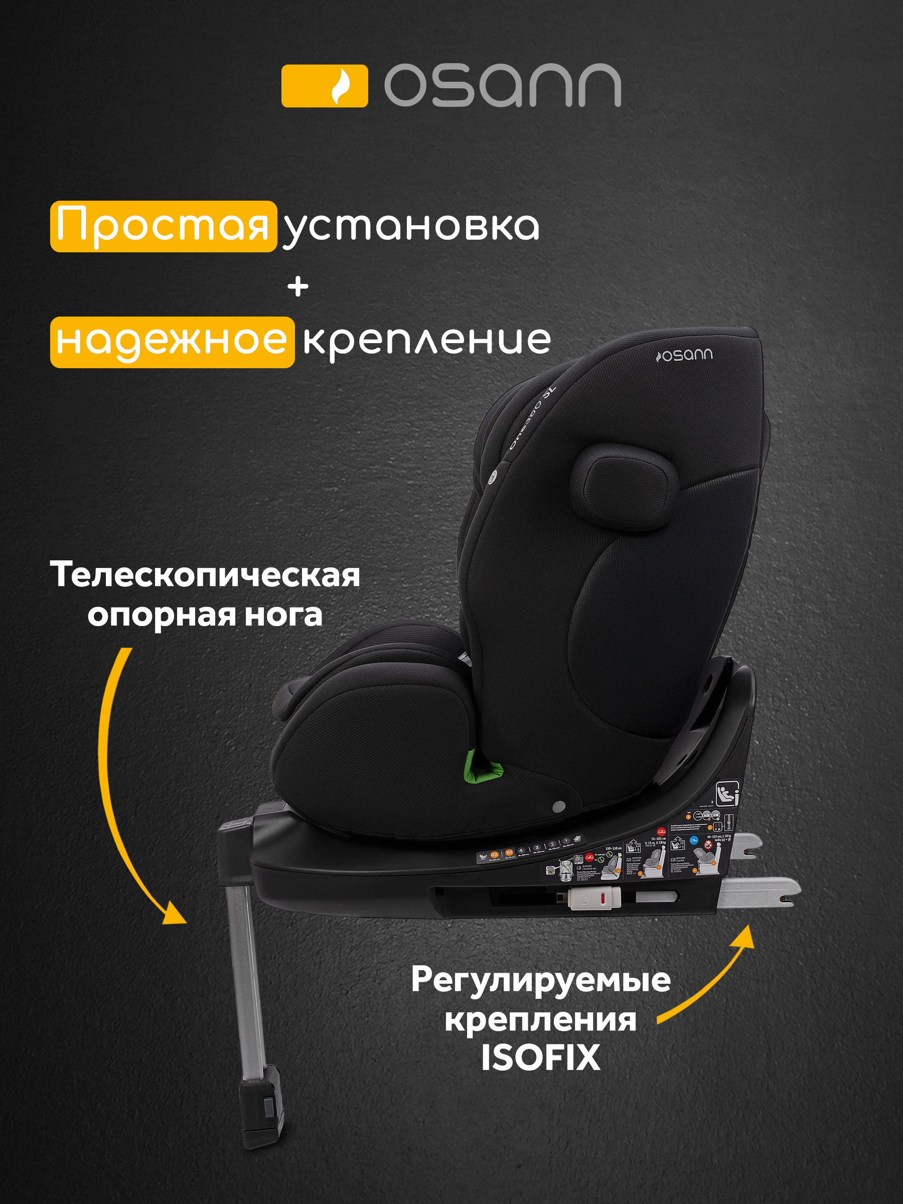 Детское автокресло Osann One360 SL Carbon