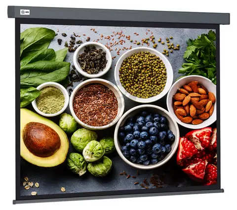 Экран Cactus 84" 150x150см Wallscreen CS-PSW-150X150-SG 1:1 настенно-потолочный рулонный серый