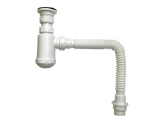 67-0-148 Сифон для мойки/раковины, с отводом, в комплекте с гибкой трубой, 1 1/2