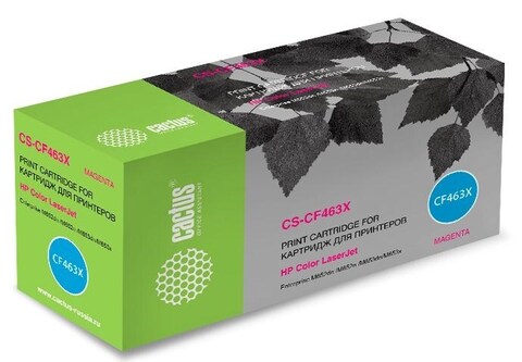 Картридж лазерный Cactus CS-CF463X пурпурный (22000стр.) для HP Color LJ Enterprise M652dn, M653dn, M681dh