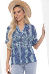 Блуза Бэри Леди (синяя) Б13038-34М LT Collection