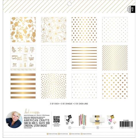 Набор бумаги 30х30см. для фольгирования-  Heidi Swapp Minc Reactive Paper Pad -24л, White