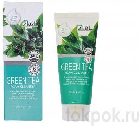 Пенка для умывания с зеленым чаем EKEL Green Tea Foam Cleancer, 100 мл