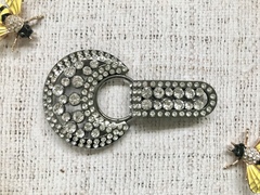 Застежки шубные со стразами, р. 8,4х5 см