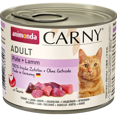 Animonda Carny Poultry Adult консервы  для взрослых кошек с индейкой и ягненком 200 г