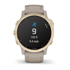 Мультиспортивные часы Garmin Fenix 6S Pro Solar Light Gold Light Sand Band