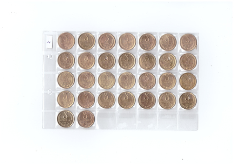 Набор 3 копейки 1961,1962,1965 - 1991Г. М/Л (30 монет) VF+ XF (2)
