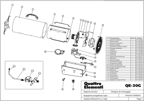 Двигатель эл. переменного тока QUATTRO ELEMENTI QE-30G (911-550-012)