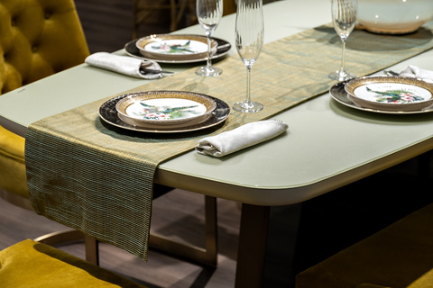 Дорожка на стол 35х180см Garda Decor Нефрит зеленая