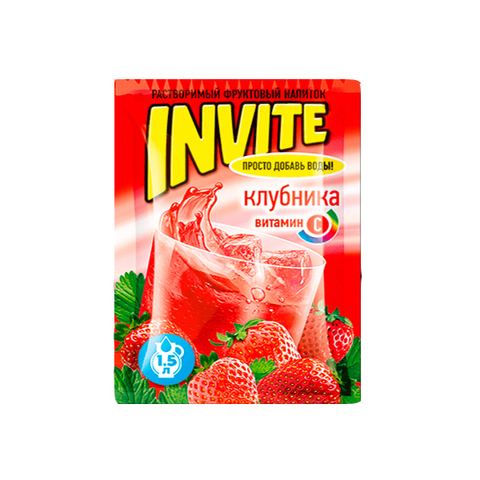 Растворимый напиток Invite - Клубника