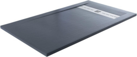 Aquanet 258898 009B Delight NEW поддон литьевой 1400х800х30мм, крышка из нерж, без сифона, черный камень (258898)