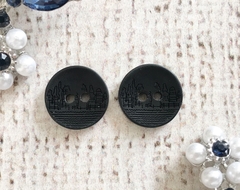 Пуговицы, 2 прокола, d 12мм, чёрный
