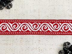 Тесьма жаккард орнамент, ш. 3,4см.