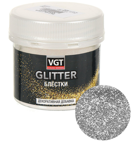 блески серебро 0,05кг PET GLITTER/12