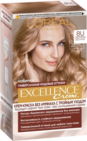 Краска д/волос L'OREAL EXCELLENCE 8U Универсальная Светло-русая РОССИЯ