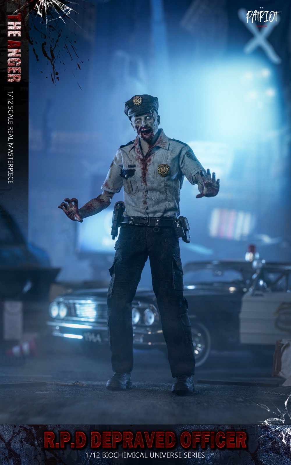 Фигурка Офицер полиции зомби масштаб 1/12 Resident Evil