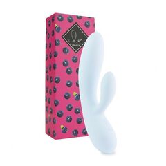 Нежно-голубой вибратор-кролик Lea Rabbit Vibrator - 20,2 см. - 