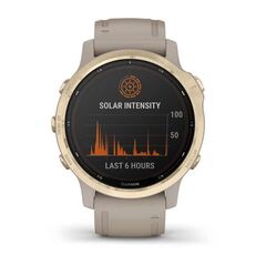 Мультиспортивные часы Garmin Fenix 6S Pro Solar Light Gold Light Sand Band