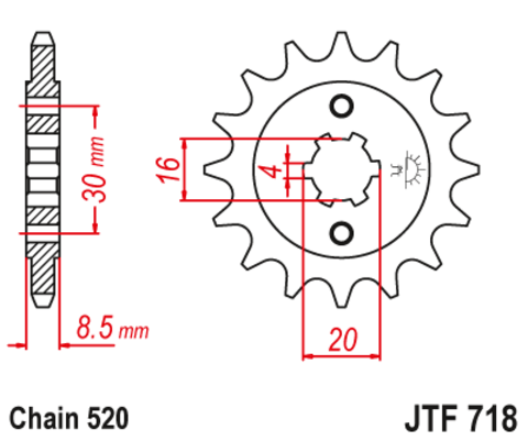 Звезда ведущая JTF718-13