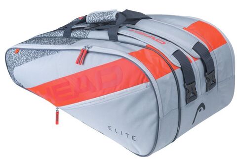 Теннисная сумка Head Elite 12R - grey/orange
