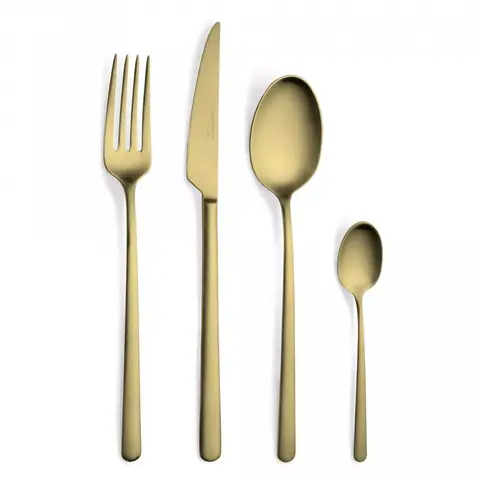 Набор столовых приборов 24 предмета на 6 персон Cristema Tokyo золотой