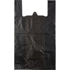 Пакет-майка Знак Качества ПНД усиленный черный 30 мкм (40+18x70 см, 50 штук в упаковке)