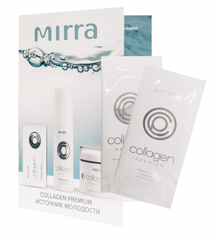 Набор саше+открытка Collagen Premium Mirra