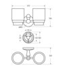 Art&Max AM-E-2688SJ-Br ANTIC CRYSTAL AM-E-2688SJ-Br Держатель стакана двойной