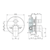 Смеситель встраиваемый на 2 потребителя со встраиваемой частью Ideal Standard Ceraflex A6758AA