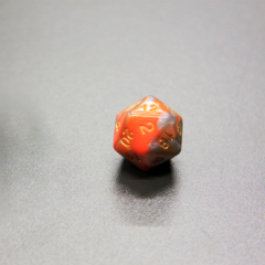 Куб D20: Оранжево-серый