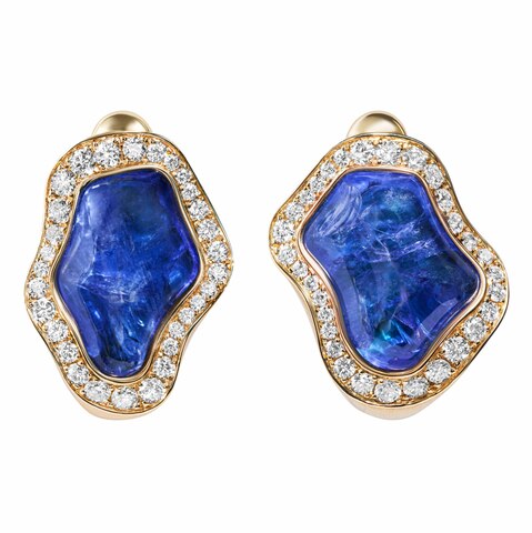 Серьги с Танзанитами и Бриллиантами, E0030-51/1