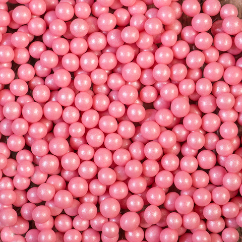 Драже рисовое в глазури Розовый жемчуг 6 мм, 50 г