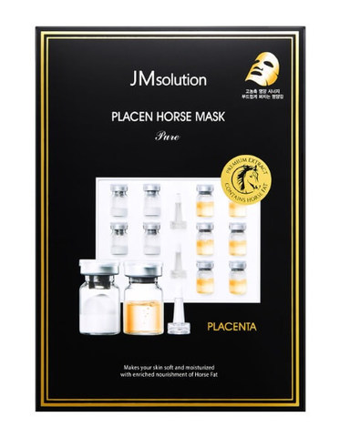 Антивозрастная плацентарная тканевая маска JMsolution Placen Horse Mask