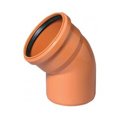 Отвод ПВХ для наружной канализации 45гр. Дн 200