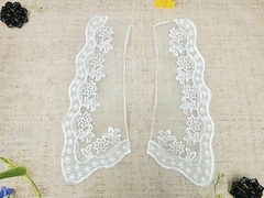 Воротник, вышивка на органзе, р. 29x11,5 см