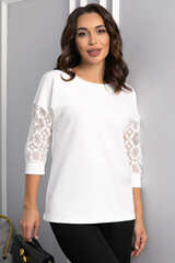 Джемпер В гармонии с собой НЬЮ (молочный) Б14117-48М LT Collection