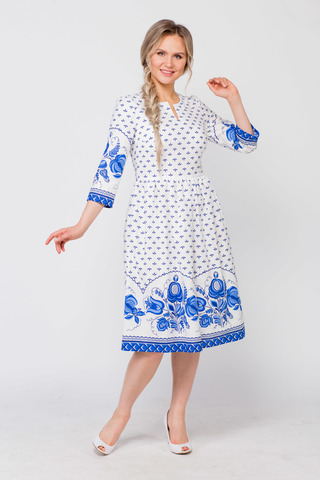 Платье Сказочная гжель