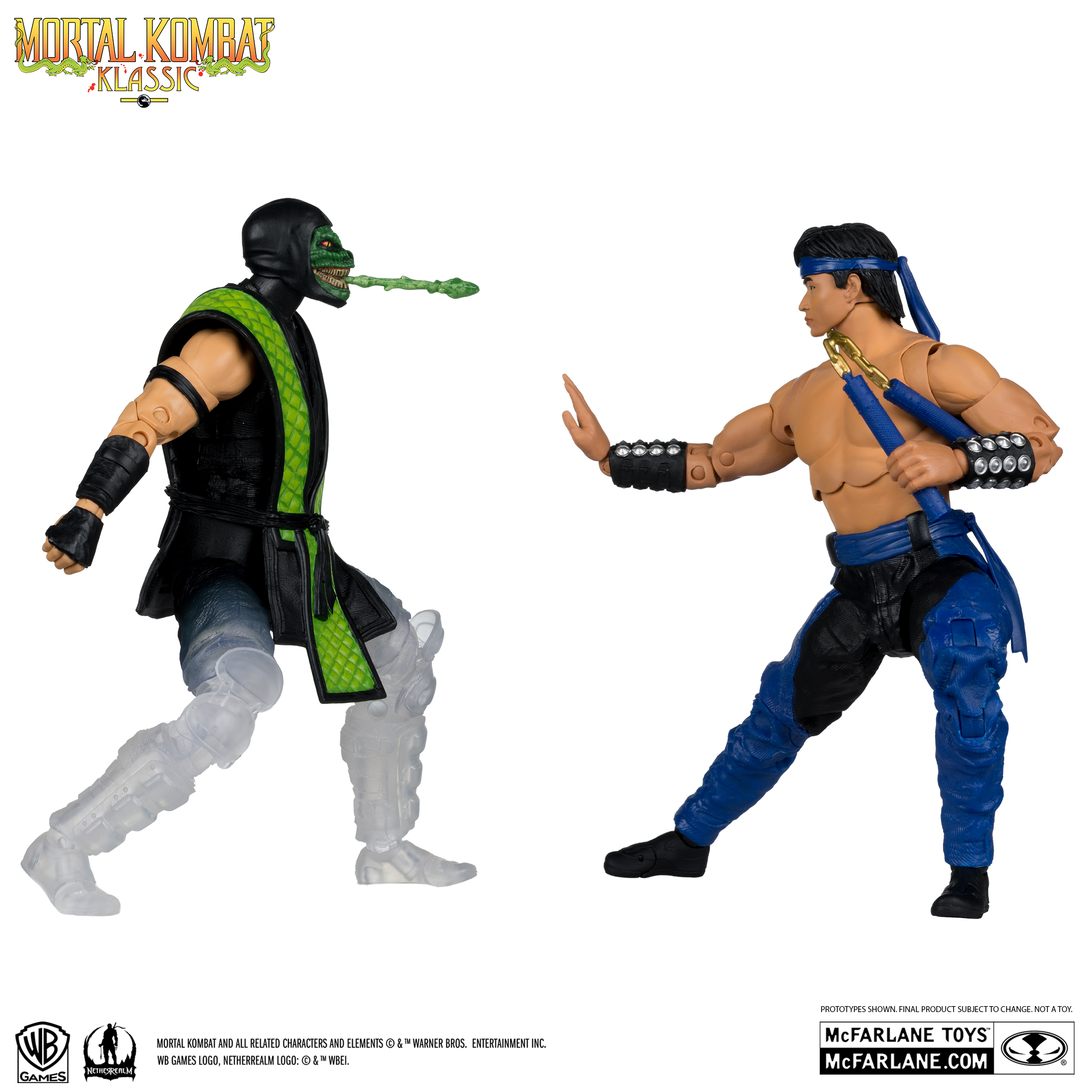 Фигурки Лю Кан против Рептилии из игры Мортал Комбат Классик Mcfarlane