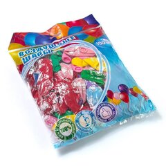 
          Шар воздушный Alingar, №10, "Счастья" №1, ассорти (рисунок букет из воздушных шаров), 100шт/уп, пакет с европодвесом