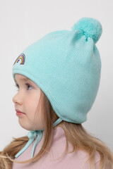 шапка  для девочки  КВ 20292/ш/светлая бирюза