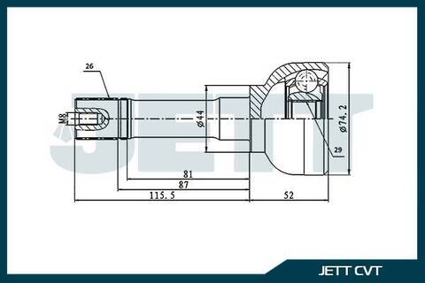 ШРУС внешний JETT V41-9354
