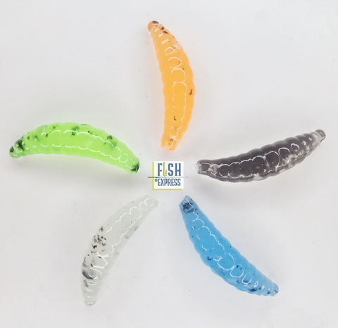 Форелевая силиконовая приманка COOL PLACE MAGGOT 1.6  цвет МИКС 3 (КРОШКА) СЫР