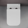 Ceramica Nova Cubic CN1809 Напольный пристенный унитаз-соло с ультра тонким сидением с функцией плавного закрытия, цвет: белый