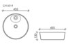 Ceramica Nova Element CN6014 Умывальник чаша накладная круглая, 43.5x43.5, цвет: белый